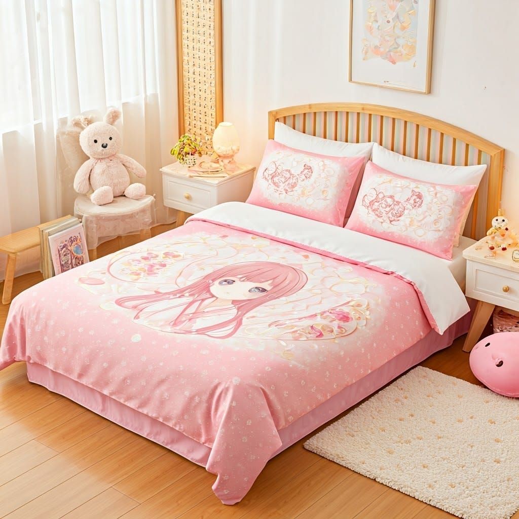 Anime Bedroom with Joe Yabuki Bed Sheets