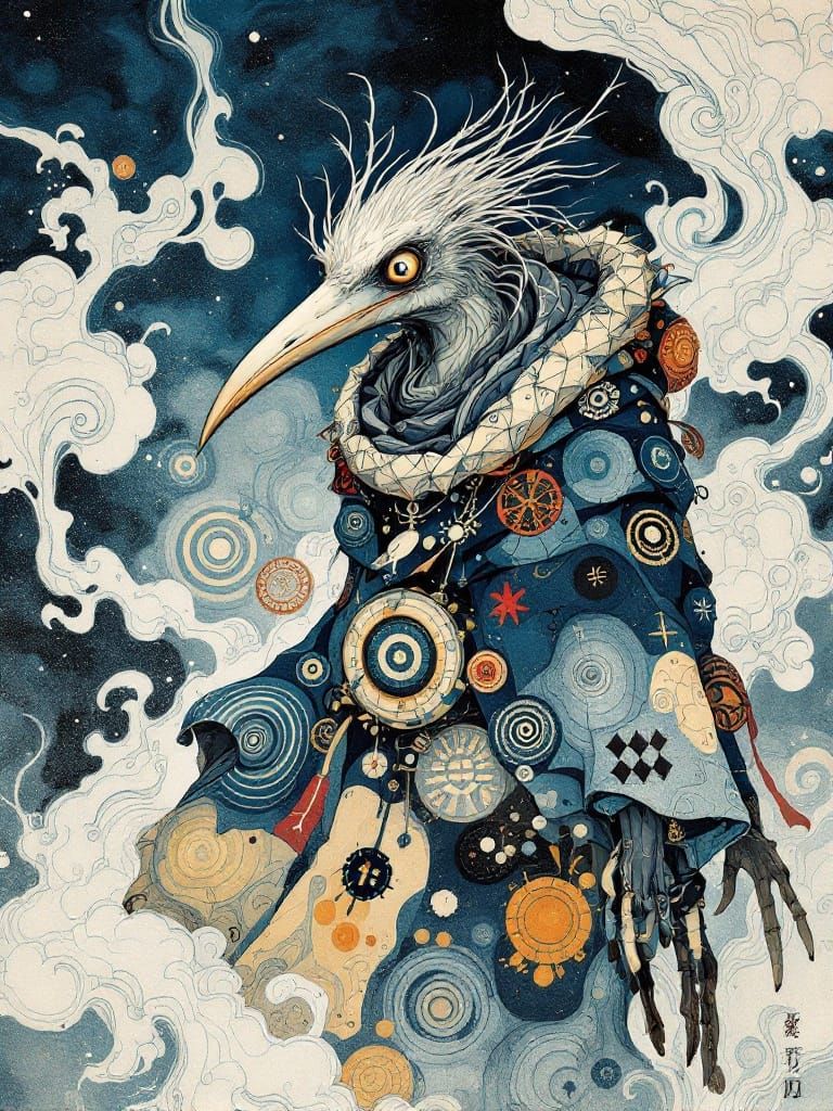 Surreal Mystic in Suminagashi Art