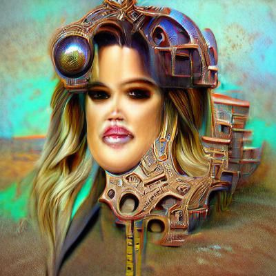Steampunk Retrofuturism Space Art in 3D