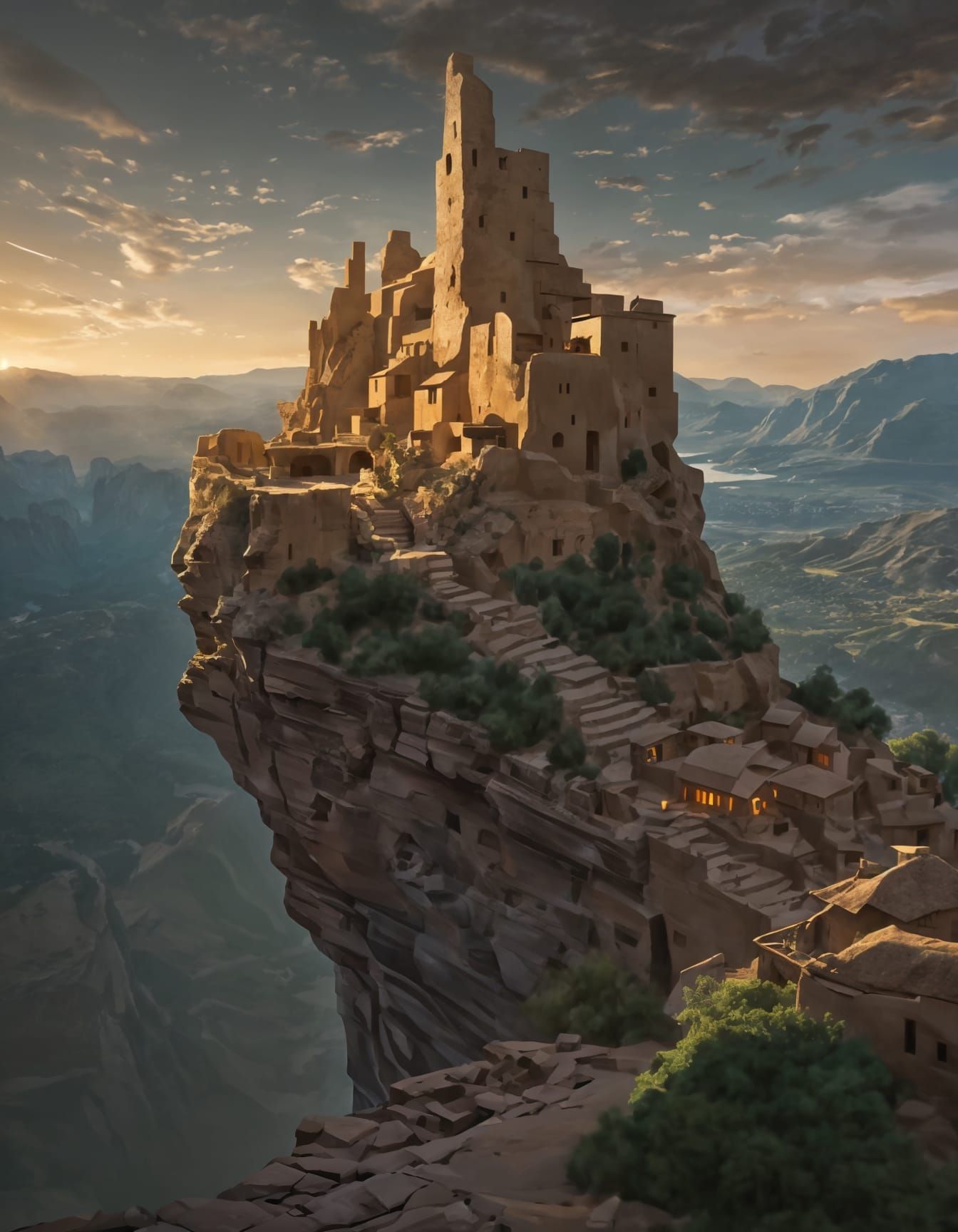 Epic Fantasy City Inspired by Mesa Verde