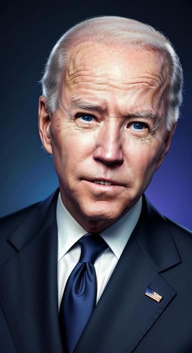 Young Joe Biden Portrait in Splash Art Style
