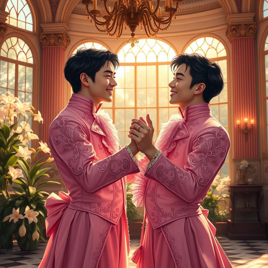 Romantic Waltz: Japanese Men in Regency Attire