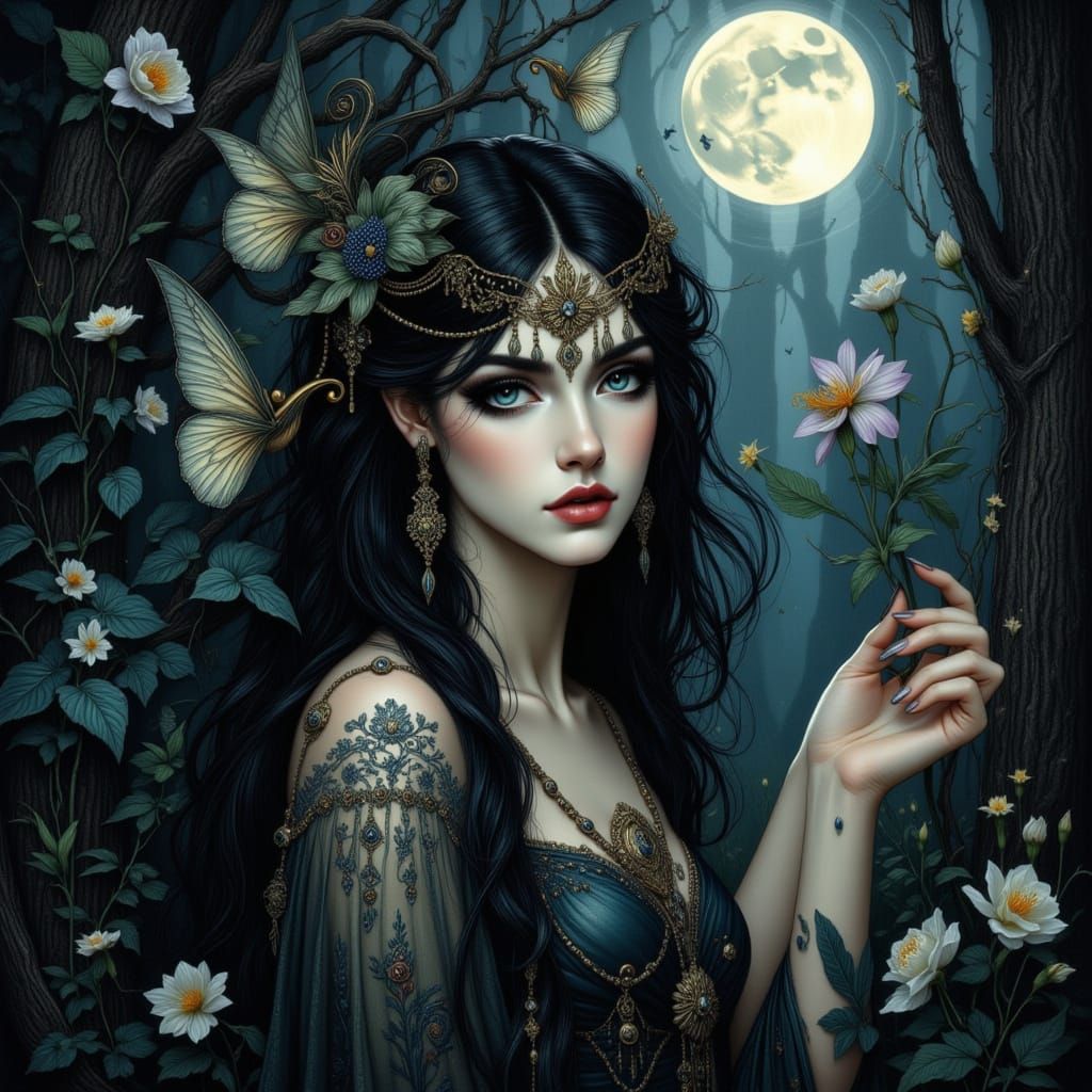 Mystical Fairy Queen in Ethereal Forest