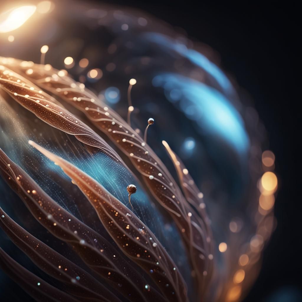 Glowing Icarus Seed in a Dark World: 3D Render