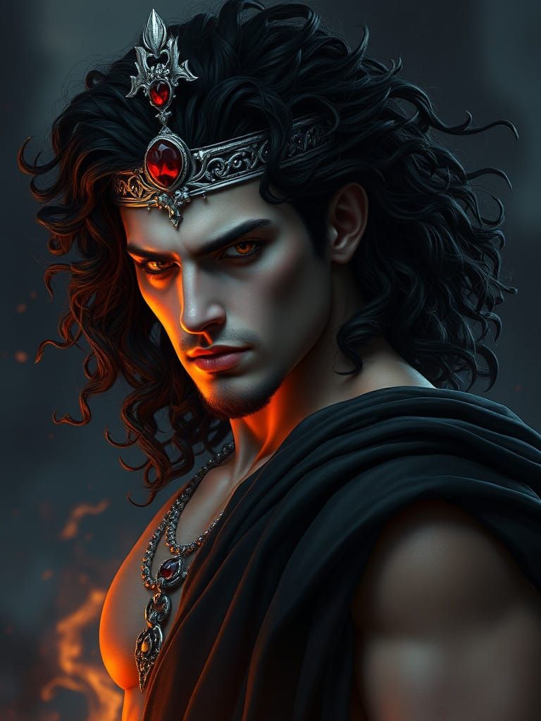 God of the Underworld in Dark, Mystical Regalia