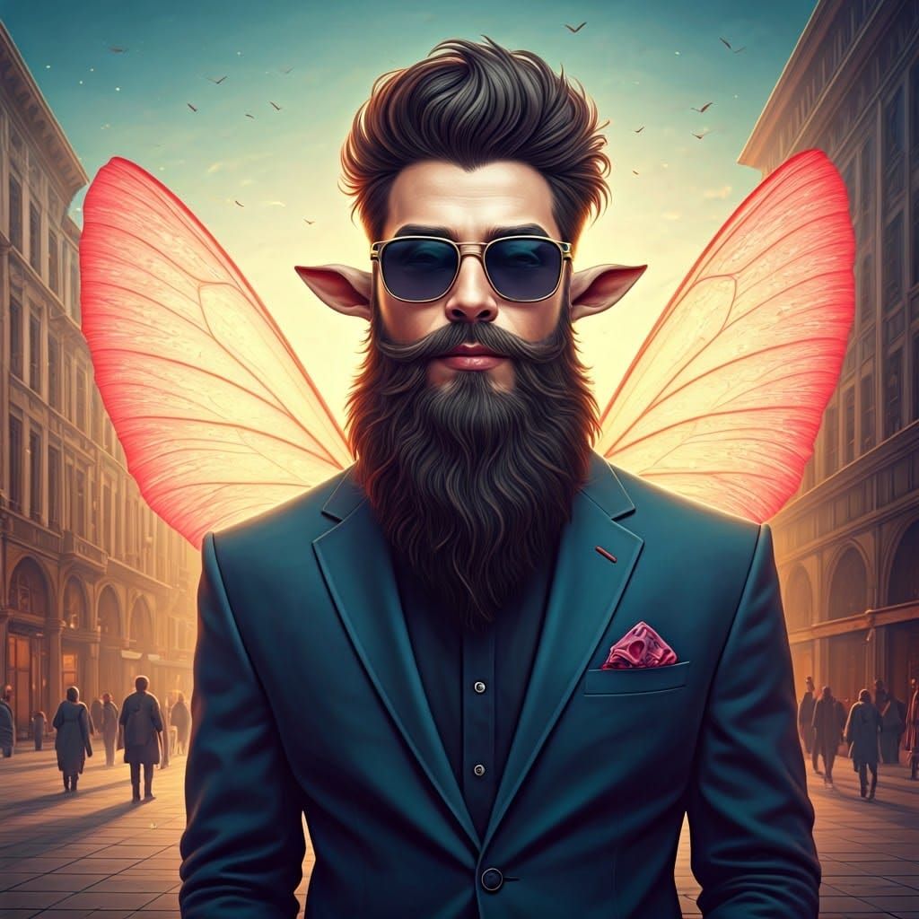 Urban Vlogger Fairy in Hipster Attire