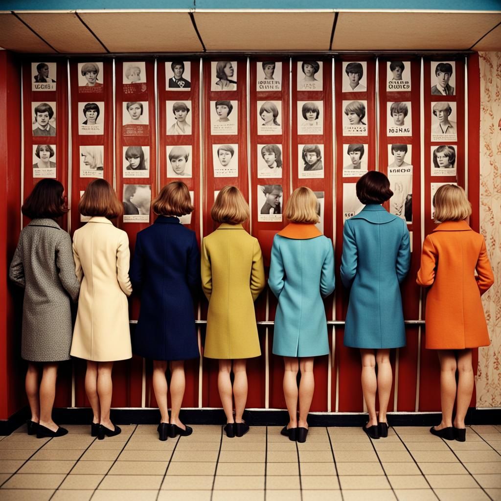 1960s Cinema Queue in Swinging London