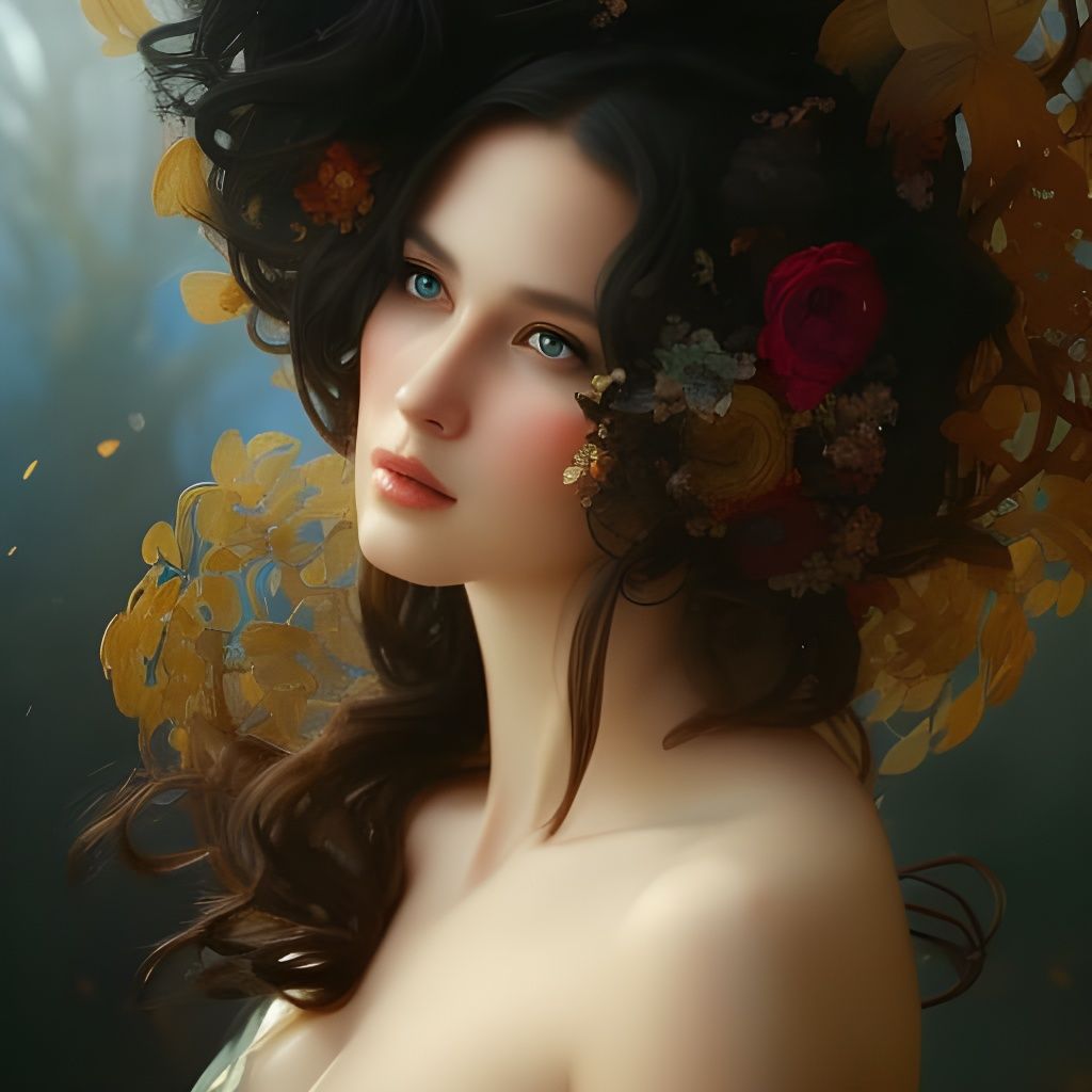 Sensual Nymph Portrait in High Resolution