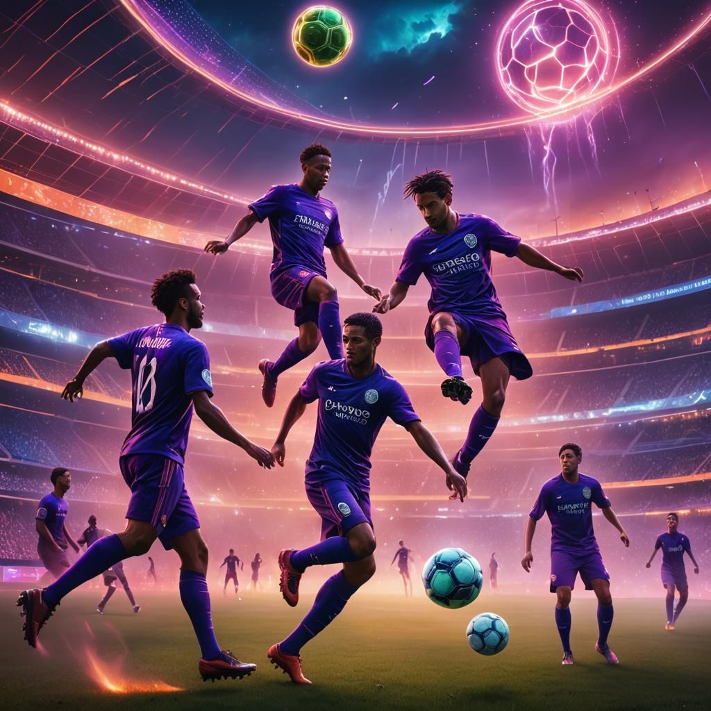Mystical Soccer Stadium in Fantasy Concept Art Style