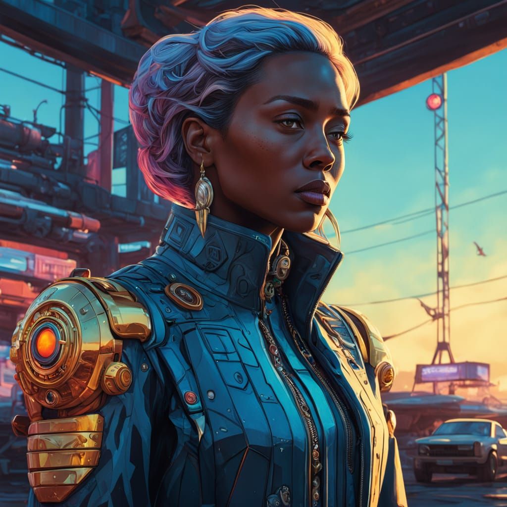 Person in Vibrant Clothing and Jewelry