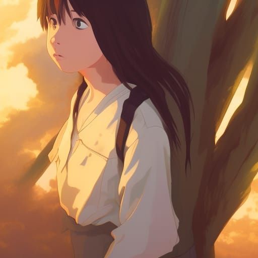 Anime Portrait in Studio Ghibli Style