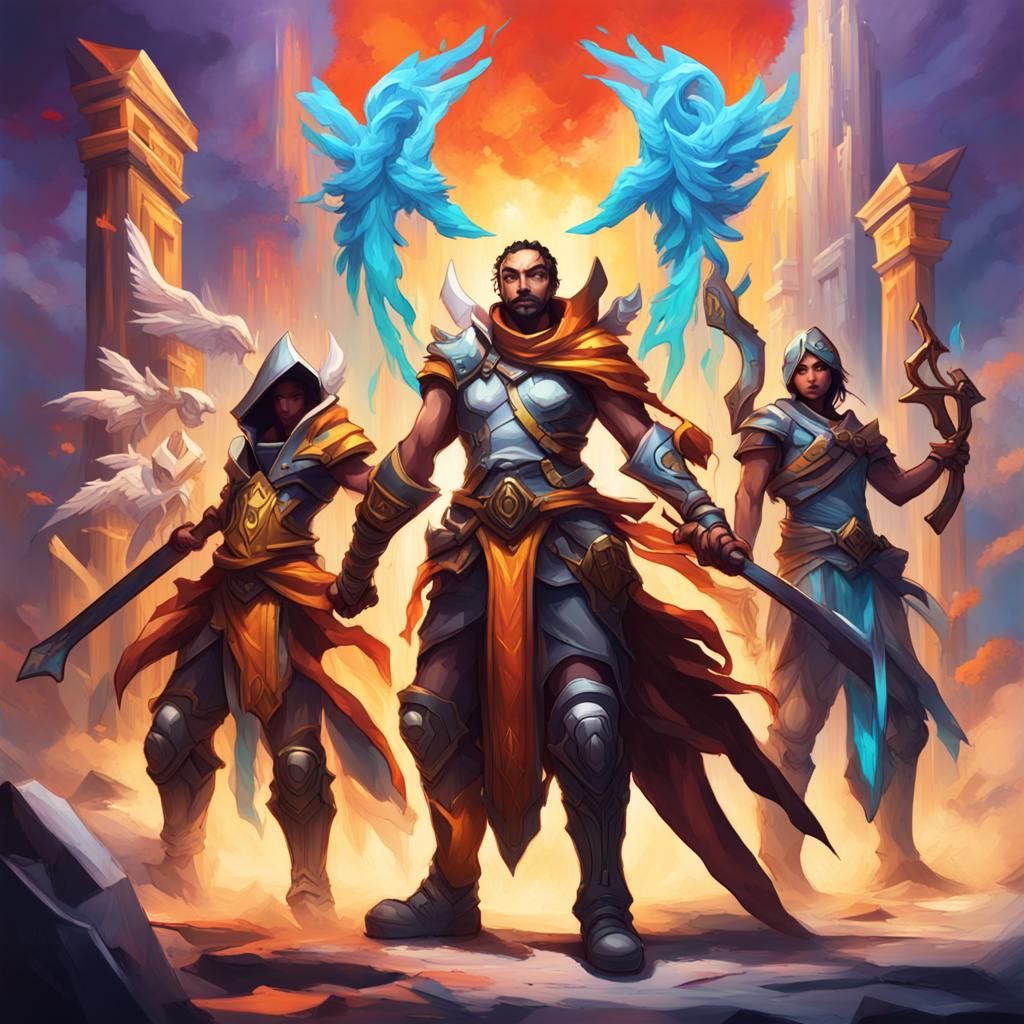 Colorful Graffiti Art of Skyborne Legacy Heroes