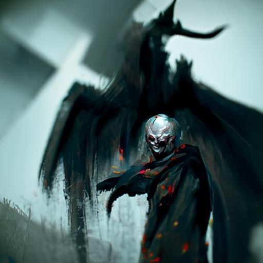 Sinister Satan Portrait in Dark Fantasy Style