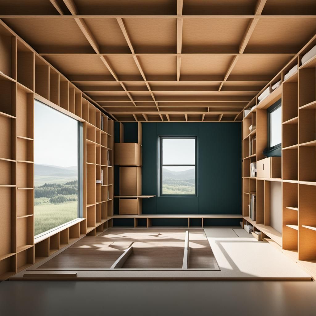 AI Generated Image: Living in a Box