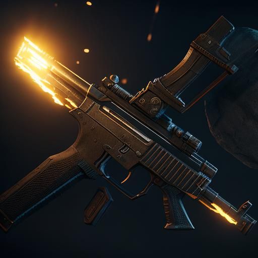 Epic 3D Weapon Render in Cinematic Style