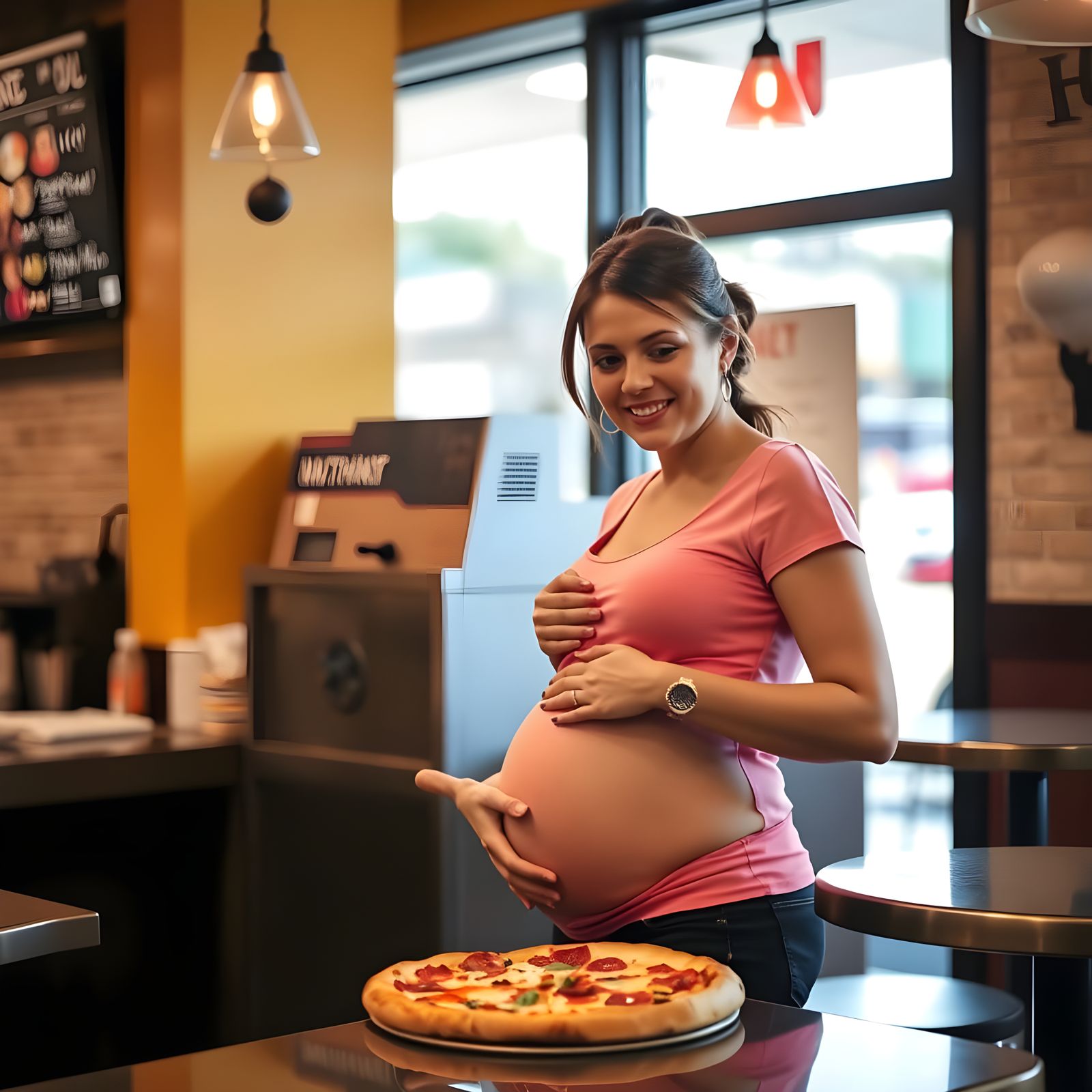 Pregnant Waitress Delivers Wisconsin-Style Pizza with a Smil...