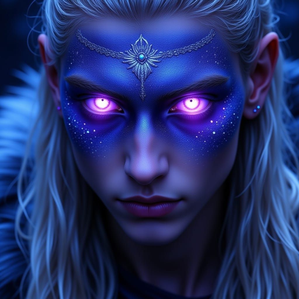Viking Queen in Celestial Galaxy Makeup