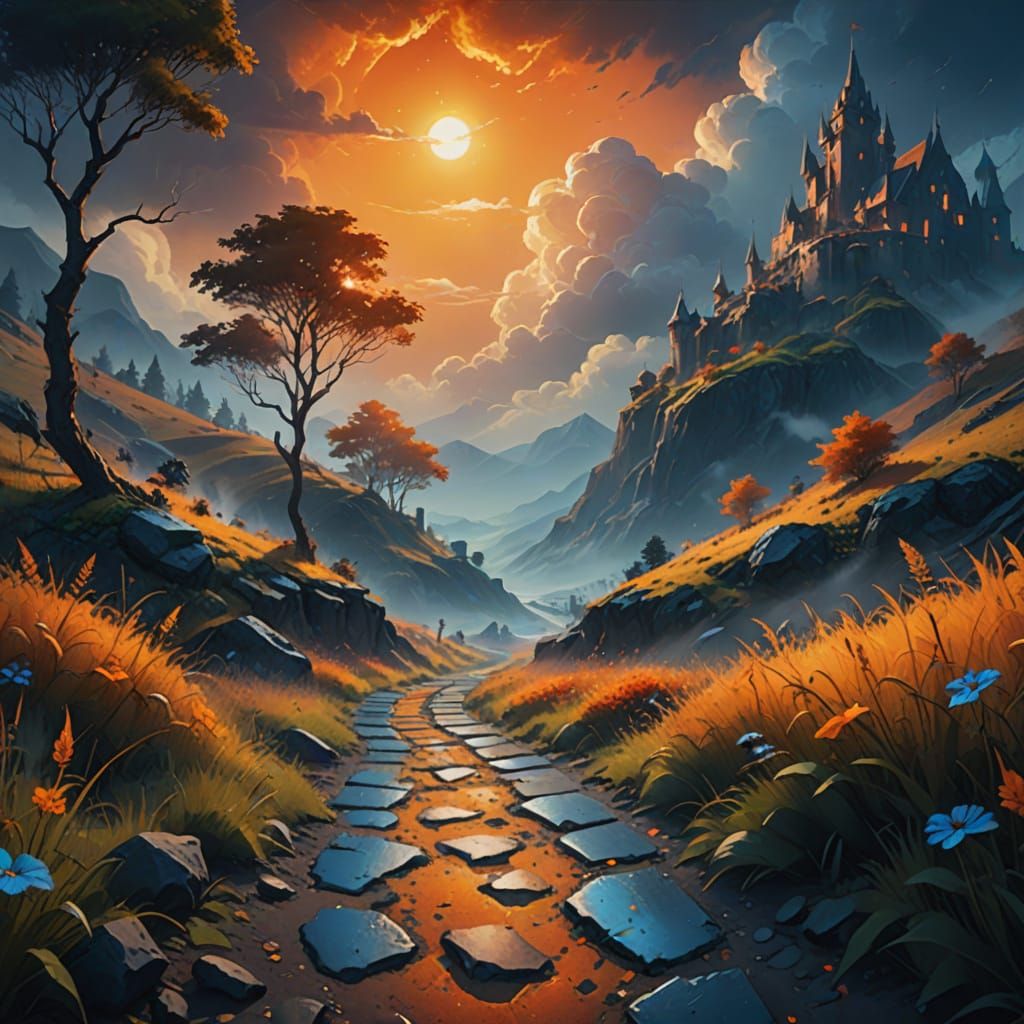 Walking on Vibrant Sunshine in a Fantasy Realm