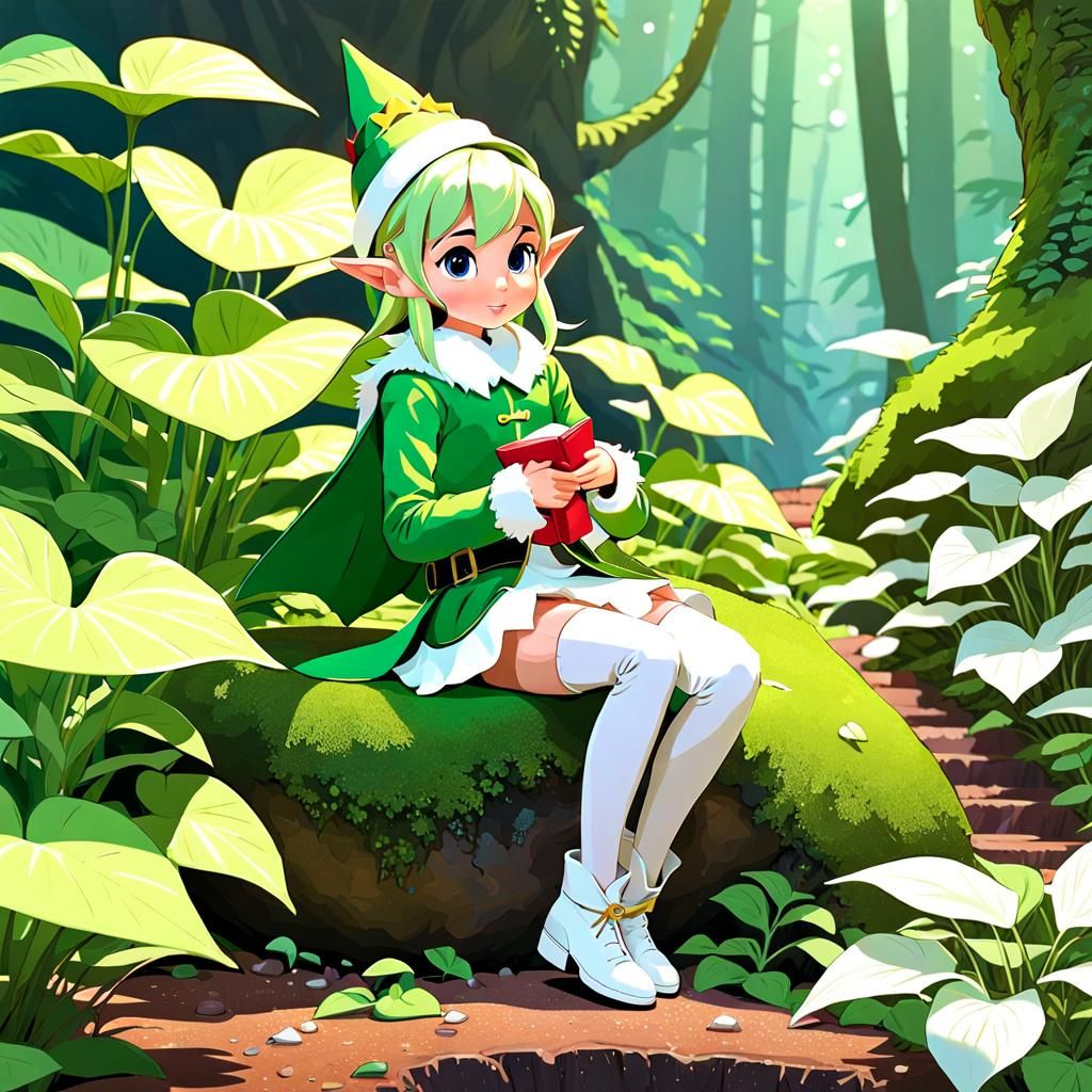 Elf on Shelf in Anime Style