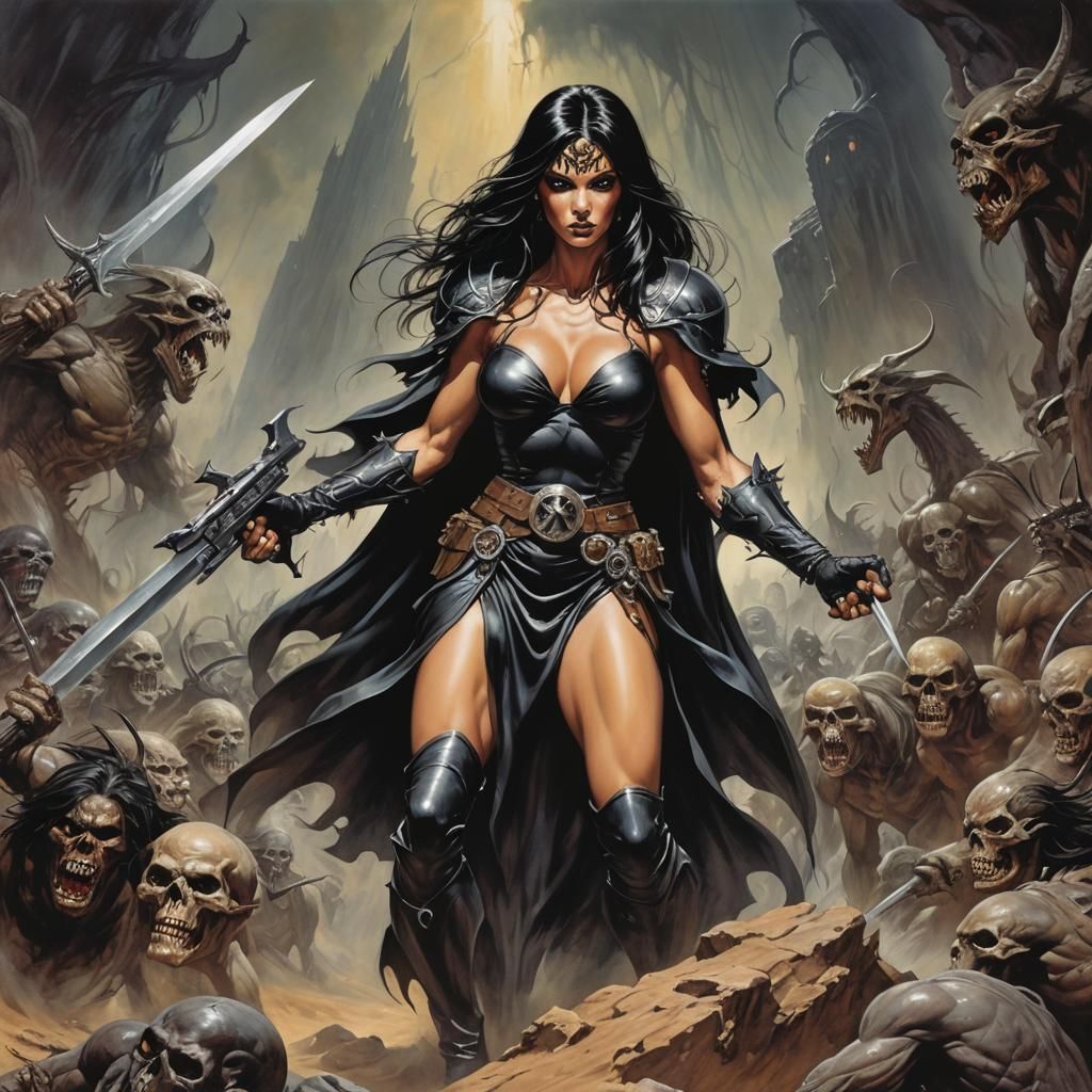 Dramatic Grimdark Fantasy Illustration