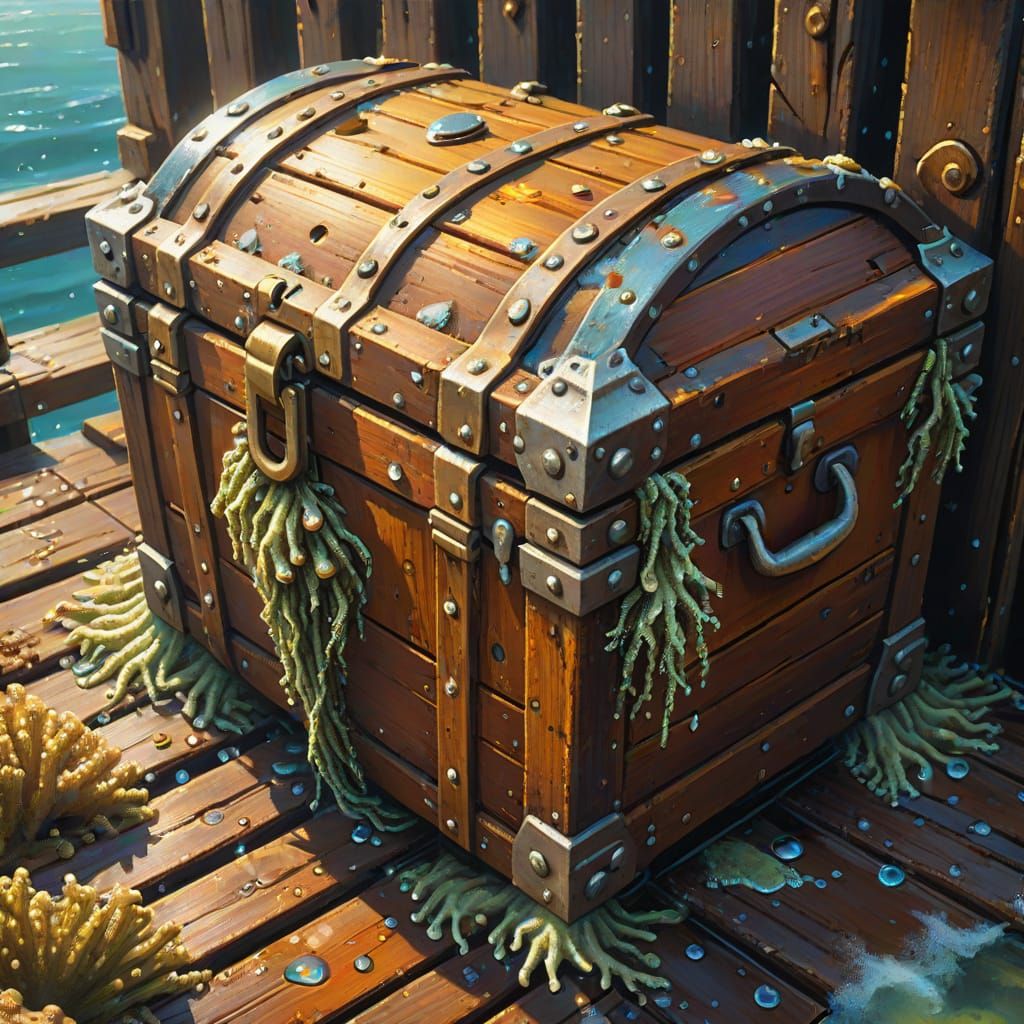 Barnacle-Covered Chest Concept Art
