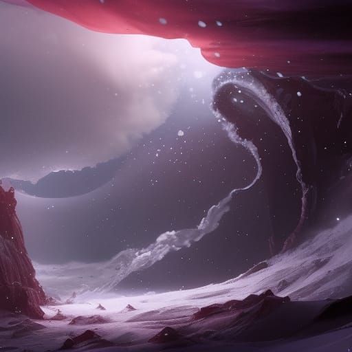 Hurricane Inside a Snow Globe: Detailed Matte Painting