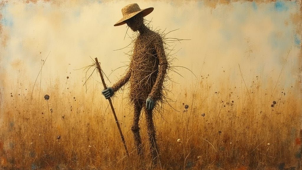 Abstract Straw Man in Expressionist Style