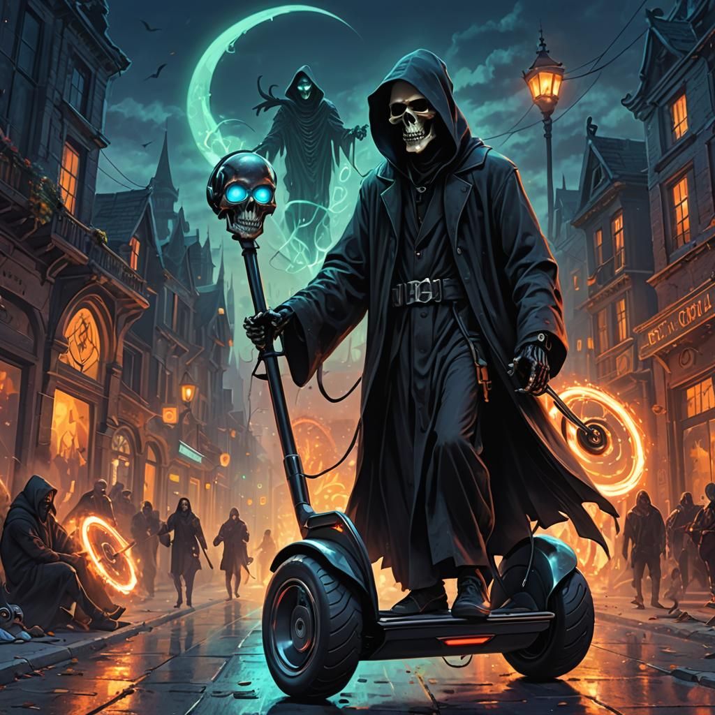 Grim Reaper Rides Segway to Afterlife