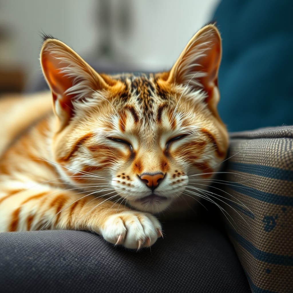 A Breezy Birmnese Cat at Rest