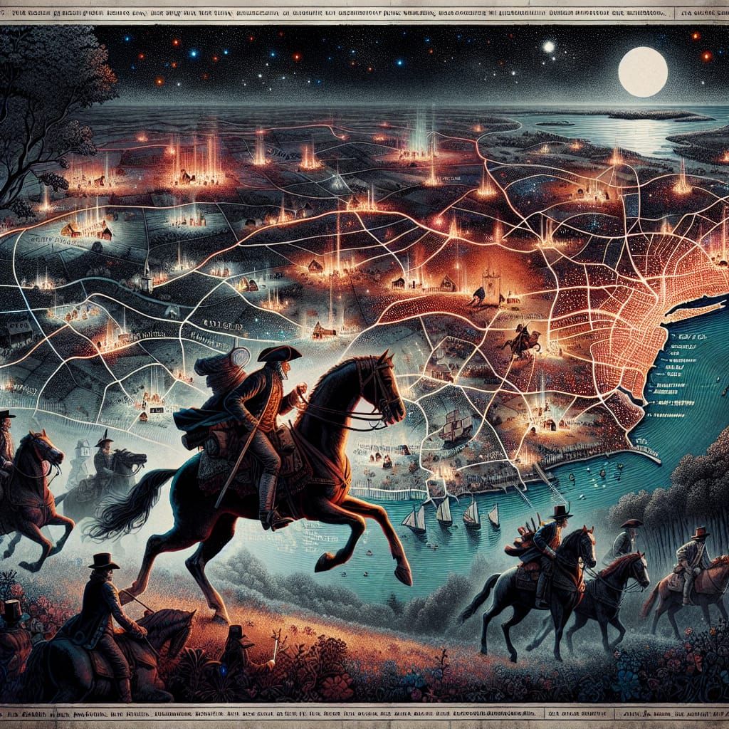 Paul Revere's Ride: An Antique Animated Map