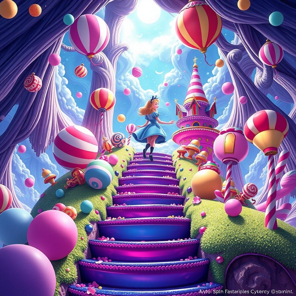 Alice in Whimsical Candy Wonderland