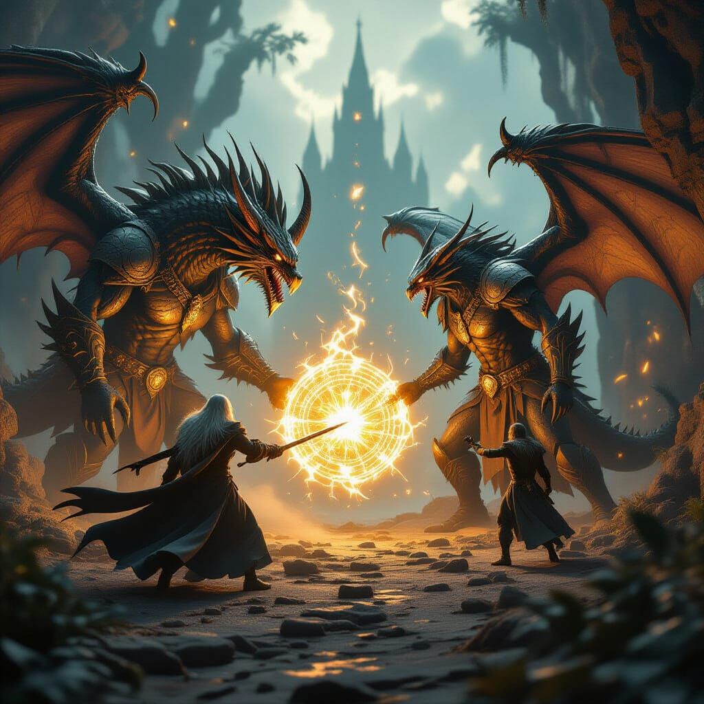 Dark Fantasy Heroes Battle Mythical Creatures in Cinematic L...