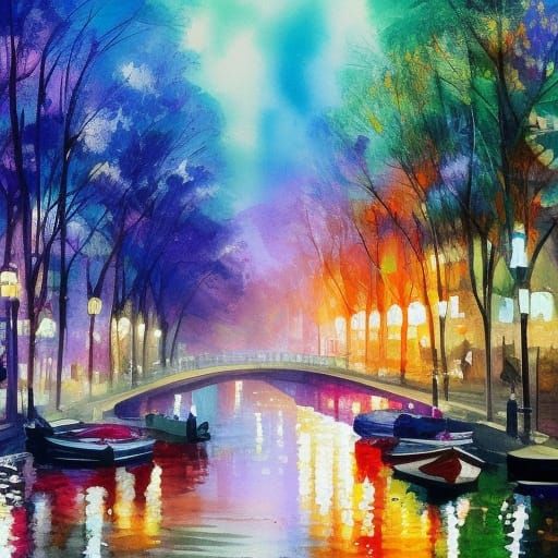 China in Pearlescent Watercolor Gouache Style