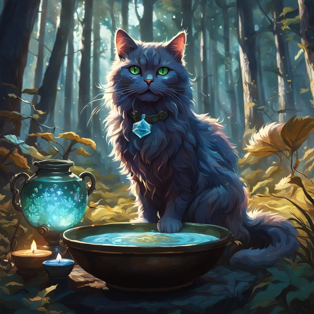 A cat sits next to a bowl of milk and drinks from it.