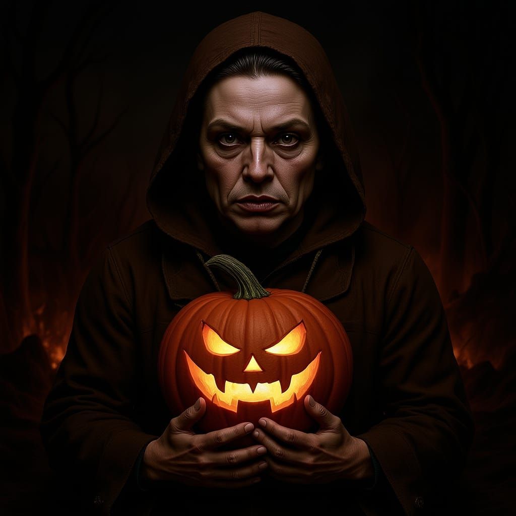 Halloween Night Scene by Greg Rutkowski