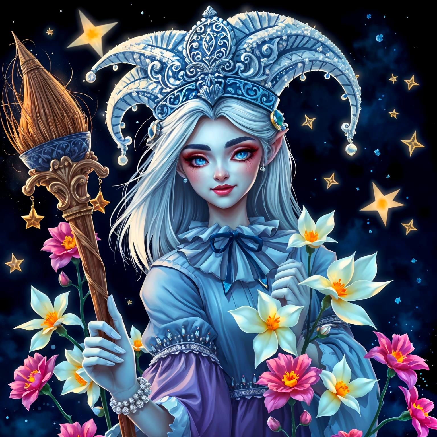 Ethereal Jesteress Under Starlight