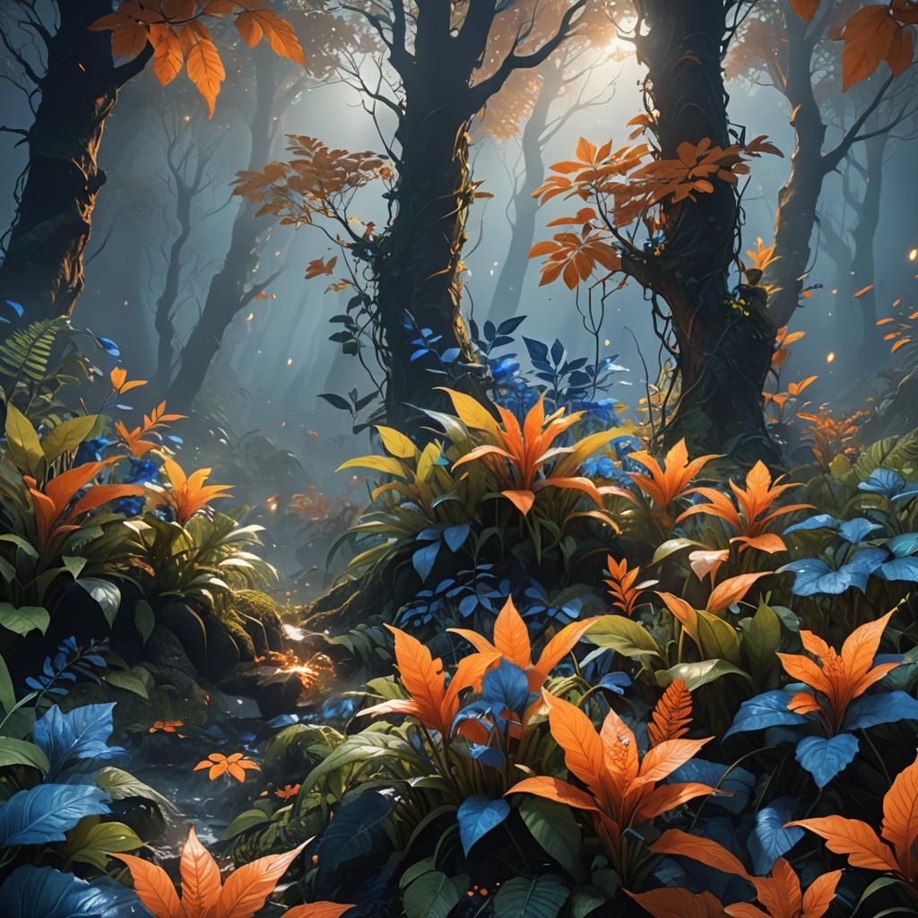 Mystical Forest Food Wrap in Vibrant Splash Art