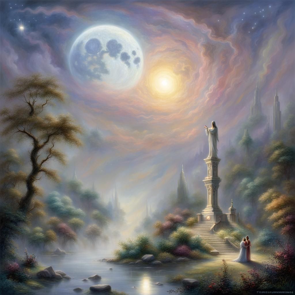 Saturn and Isis Create the Universe: Ethereal Fantasy