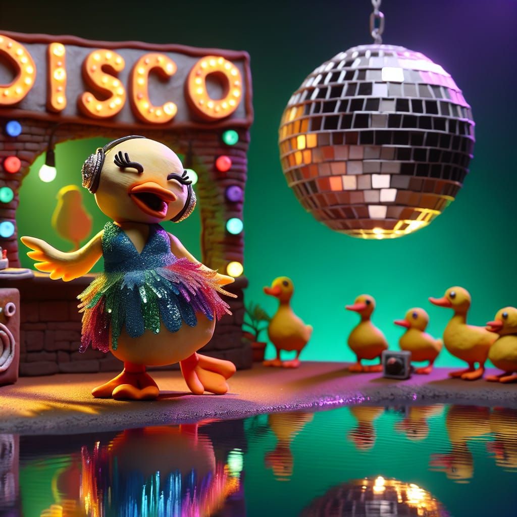 Duckling's Disco Dance: A Claymation Delight