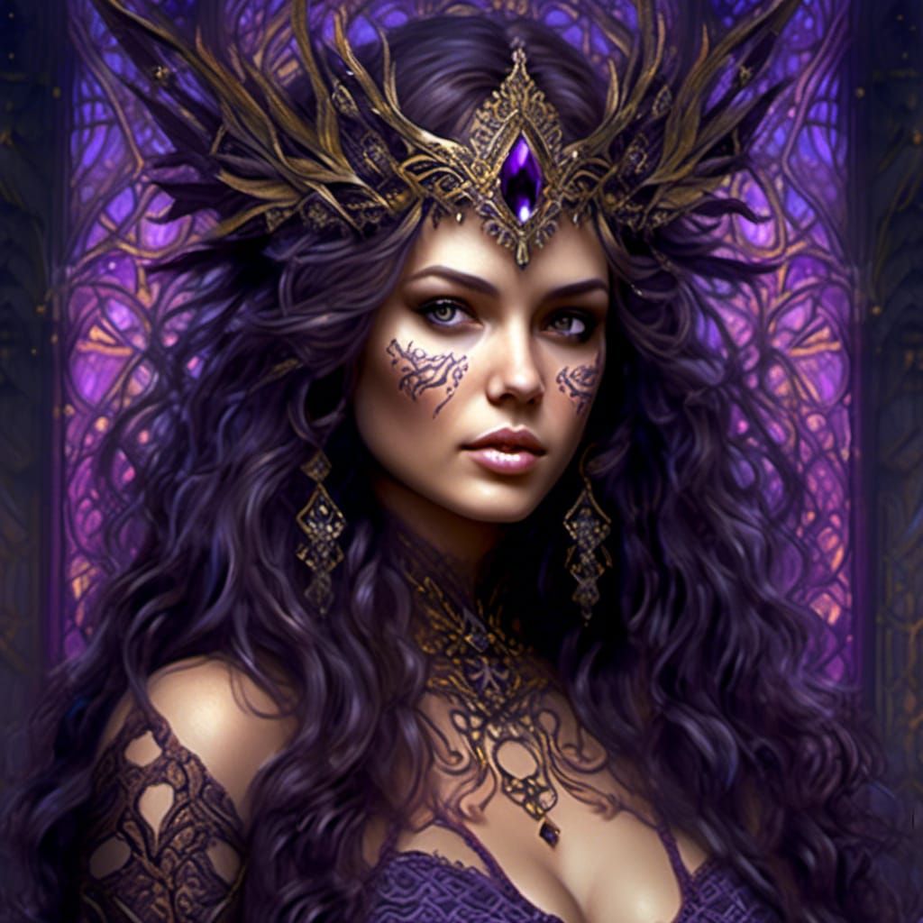 Mysterious Elven Woman in Masquerade Mask