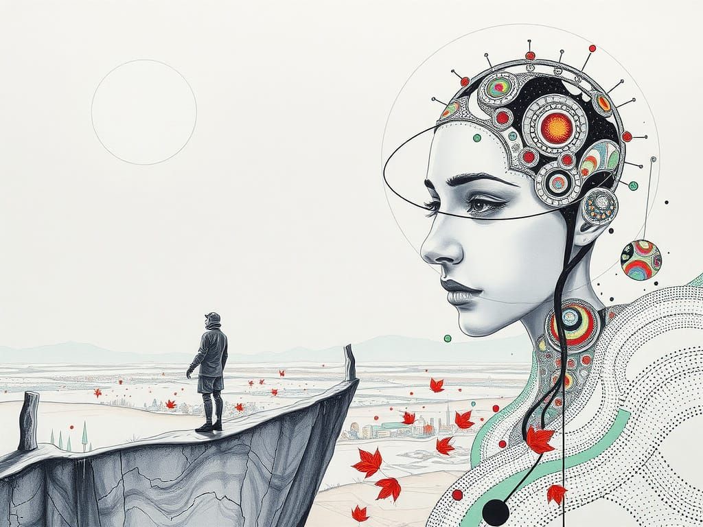 Cosmic Sphere Reflecting Galaxy Above Void