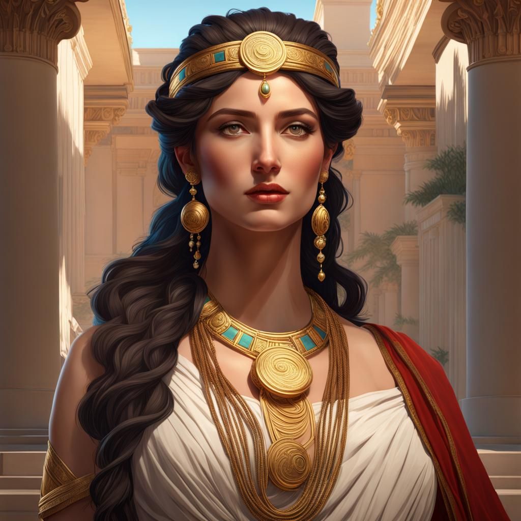Athenian Noblewoman Portrait in Artgerm Style