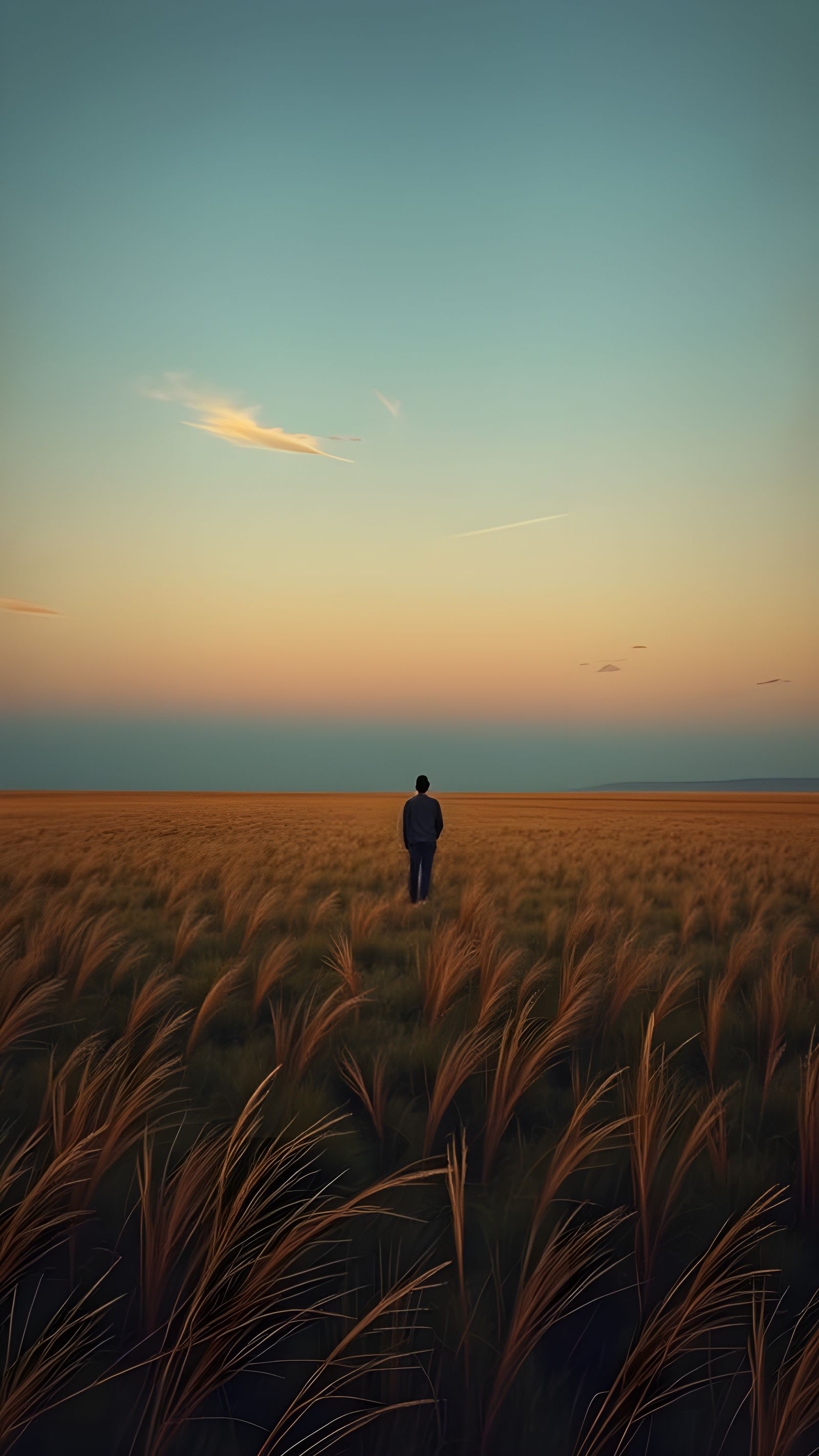 Vast Open Landscape with Infinite Sky
