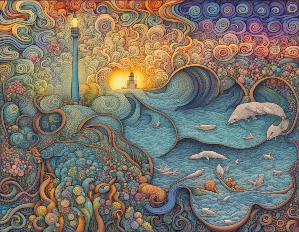 Lighthouse by River: Film Debut, Fractal Elements