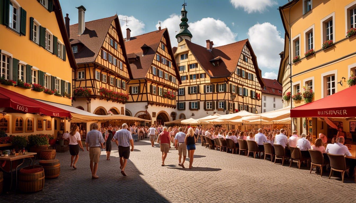 Bavarian Festivities Inside a Beer Mug