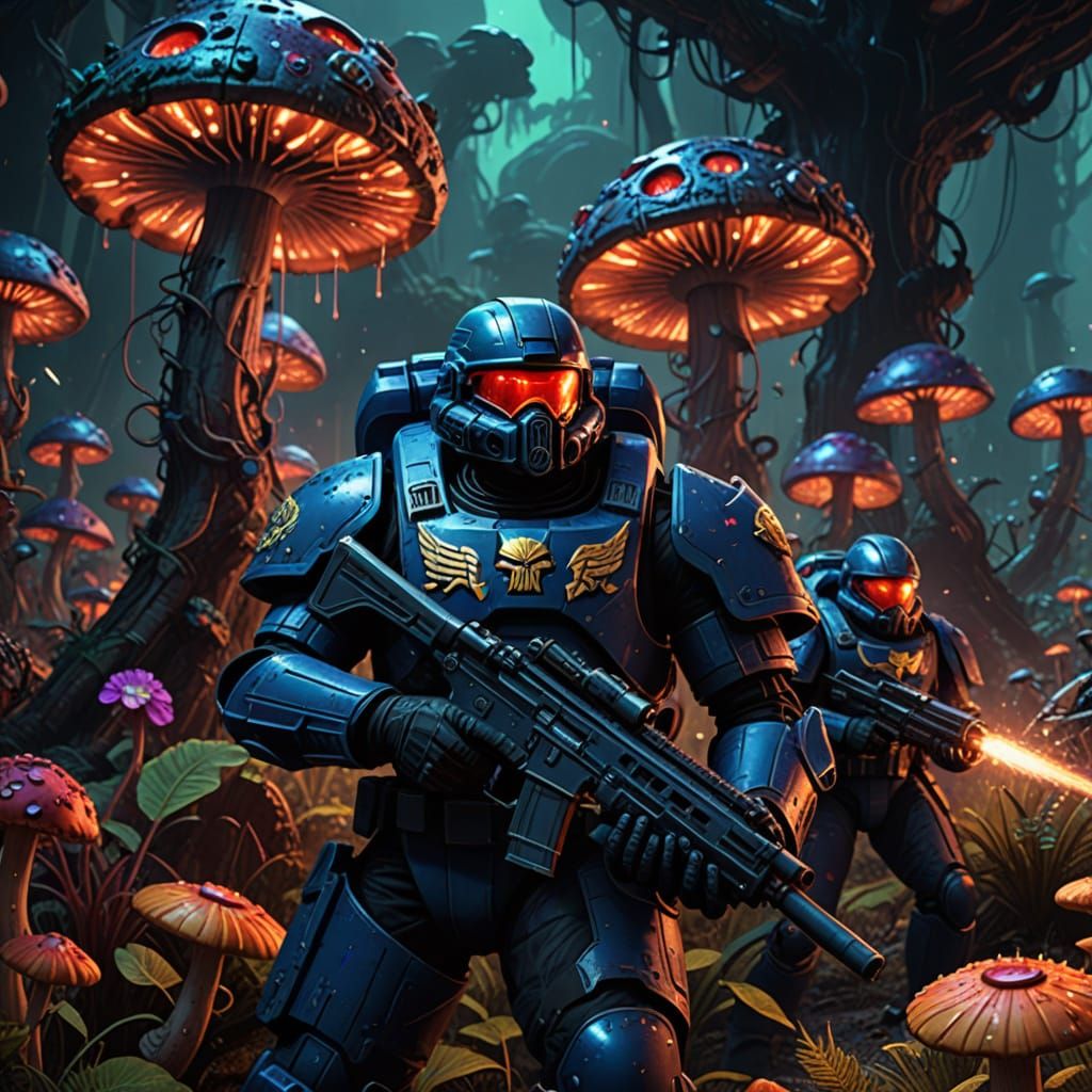 Galactic Carnage: Space Marines vs. Fungal Horror