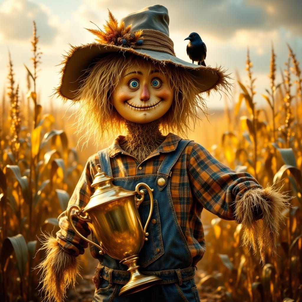 Grinning Scarecrow Wins Outstanding in His Field Award