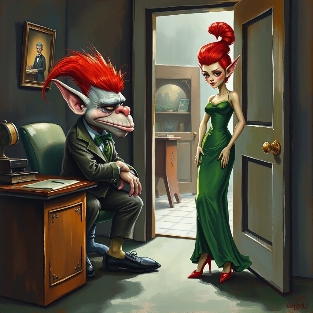 Troll Private Eye Meets Elf in Impressionist Fantasy