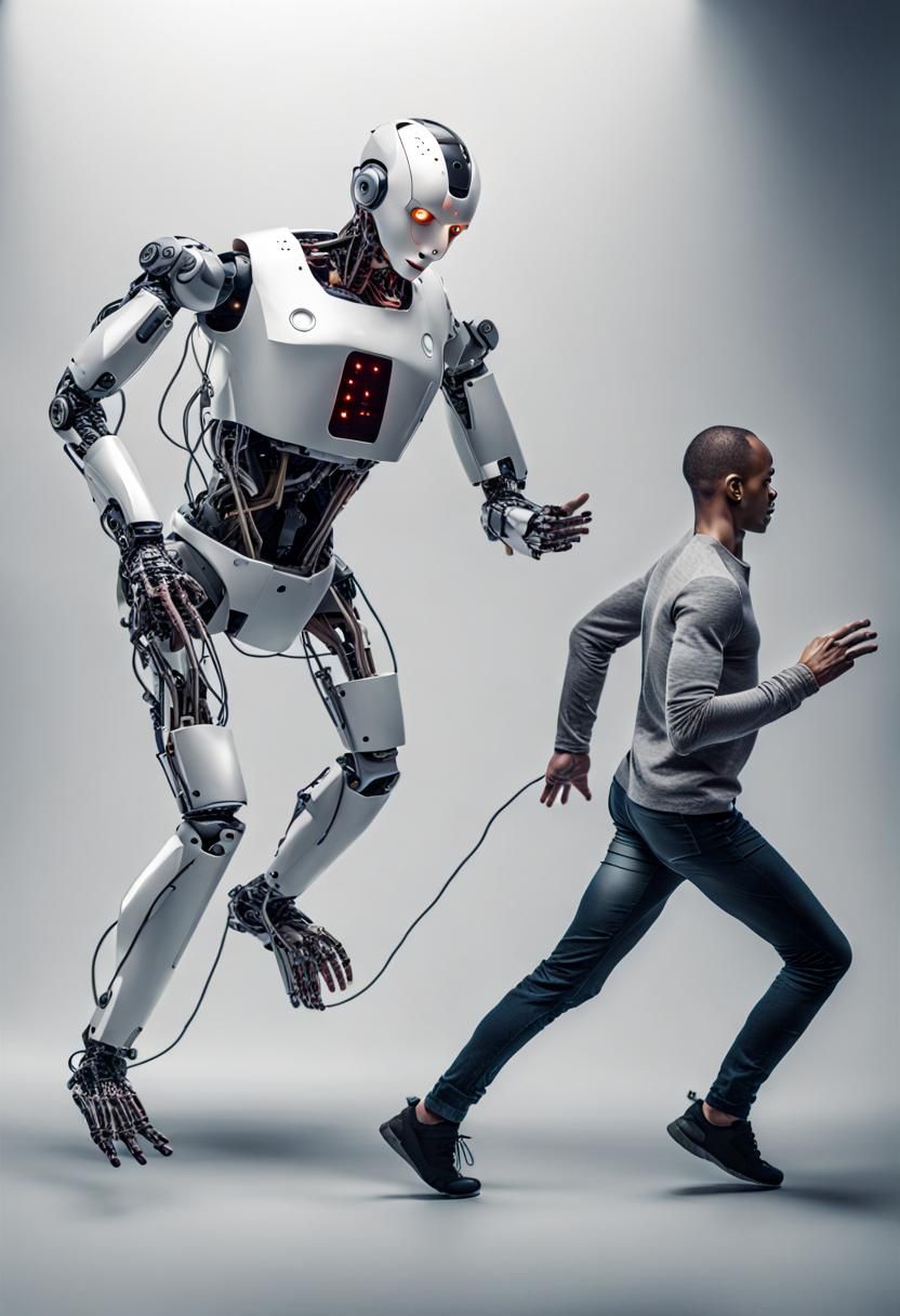 Cyborg Puppet Master Creating Robot