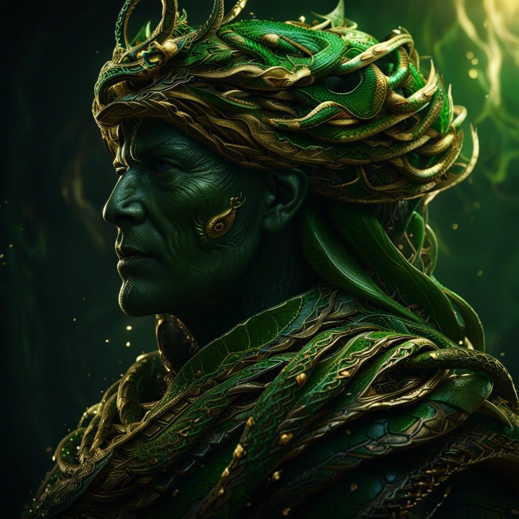 Serpentine Crown: Dark Fantasy Concept Art